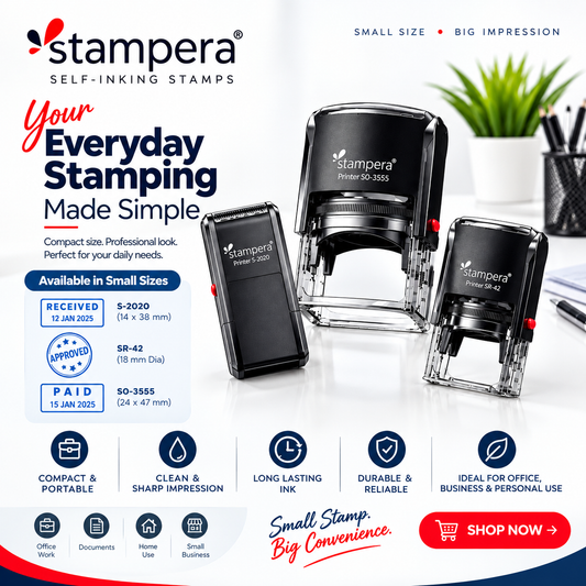 MODEL S-2525: Square Self-Inking Stamp