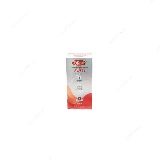 Krish Aim Ball Pen Red 50pcs