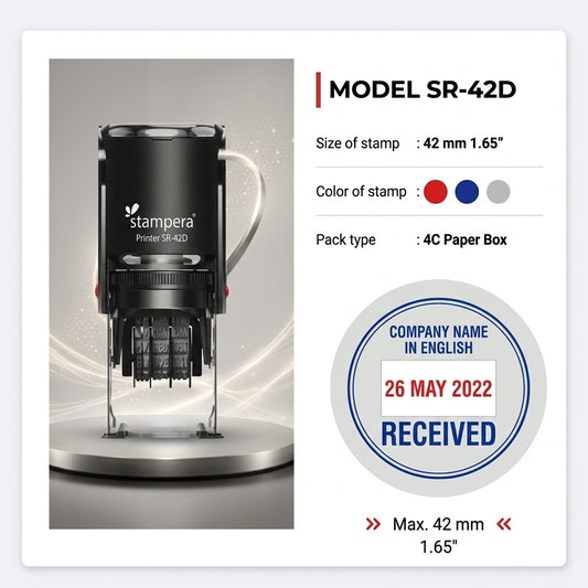 Extra-Large 42 mm Custom Round Dater Stamps | Crisp Impressions