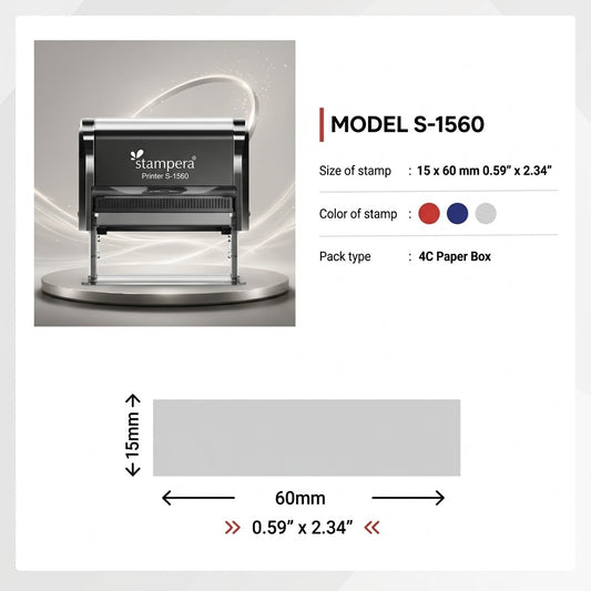 Stampera S-1560 Self-Inking Rubber Stamp