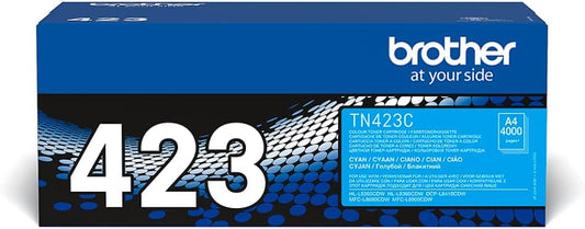 Brother Original Jumbo-Tonerkassette TN-423C cyan (für Brother HL-L8260CDW, HL-L8360CDW, DCP-L8410CDW, MFC-L8690CDW, MFC-L8900CDW) 4000 Seiten