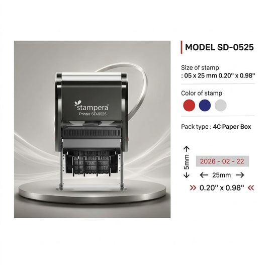 stampera Printer SD-0525 | Compact ISO-Format Dater Stamp