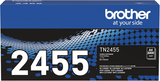 Brother Genuine TN2455 High Yield Black Ink Printer Toner Cartridge, Prints up to 3,000 pages