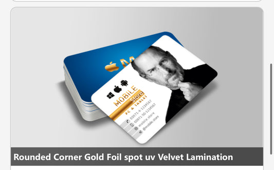 Rounded Corner Gold Foil spot uv Velvet Lamination 500Pcs,Free Design