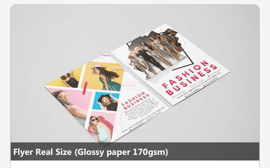 Flyer Real Size (Glossy 170gsm)Size-A4 Double Side,1000pcs