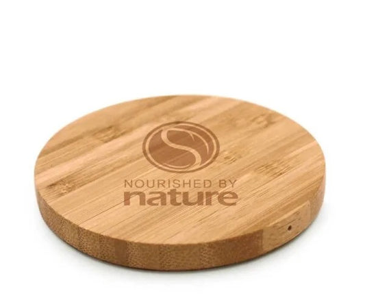 Bamboo 10W Wireless Charging Pads ( “Your Brand • Your Print • Your Style.” ) All printing available