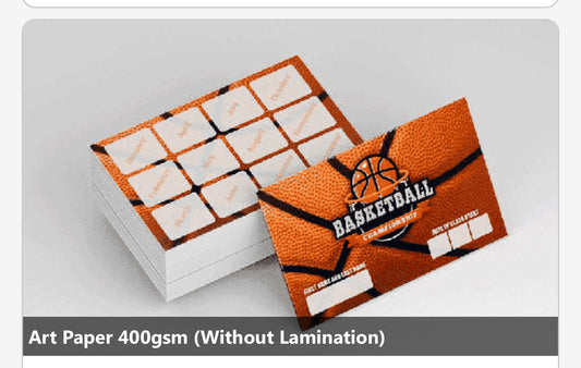 Business Card Art Paper 400Gsm Without Lamination 1000pcs Free Design