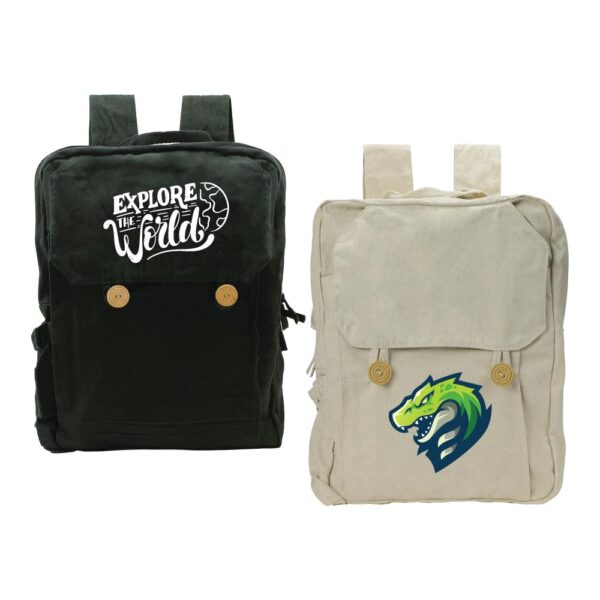 Cotton Backpacks with Zipper Closure ( “Your Brand • Your Print • Your Style.” ) All printing available