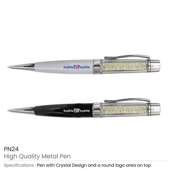 Crystal Metal Pens ( “Your Brand • Your Print • Your Style.” ) All printing available