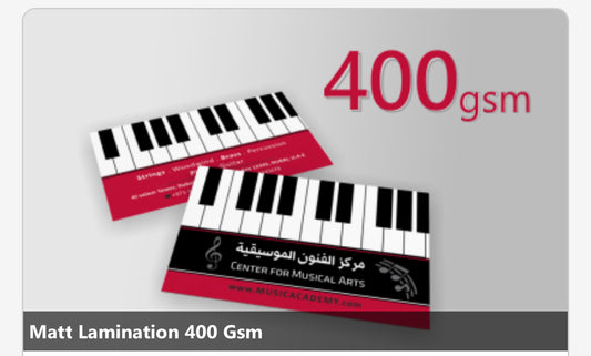 Business Card 400Gsm With Matt Lamination 1000pc,Free Design