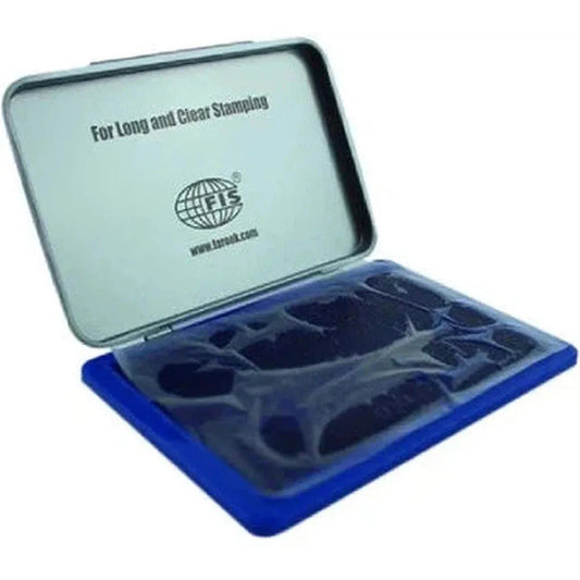 FIS Stamp Pad with Metal Case Blue