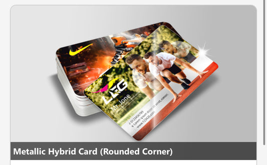 Metallic Hybrid Card (Rounded Corner) 1000pcs with Free Design