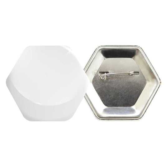 Hexagon Button Badges ( “Your Brand • Your Print • Your Style.” ) All printing available