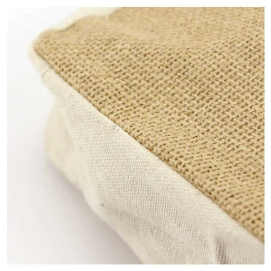 Natural Jute with Cotton Zipper Pouches ( “Your Brand • Your Print • Your Style.” ) All printing available