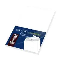 FIS WHITE ENVELOPES A5 50 PCS IN A PACKET 70 GSM