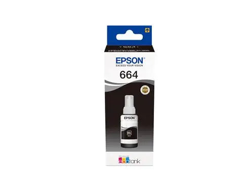 Epson 664 BLACK Ink Bottles – Genuine Refill Ink for EcoTank Printers