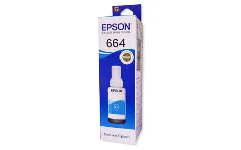 Epson 664 CYAN Ink Bottles – Genuine Refill Ink for EcoTank Printers