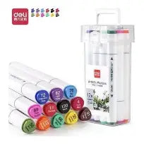 DELI ARTIST MARKERS 12 COLOR IN BOX