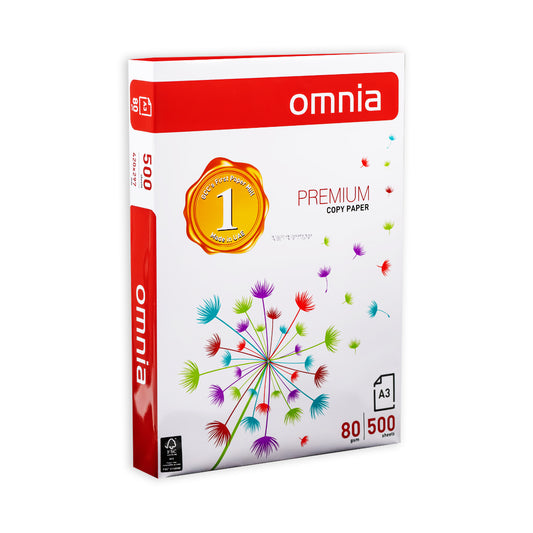 OMNIA A3 PAPER GOOD QUALITY 80 GSM REEM (500 SHEETS)