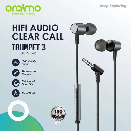 ORAIMO IN EAR EARPHONE WITH MIC TRUMPET  IN3 OEP-E40