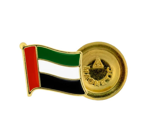 UAE Flag Design Badges with Magnet Attachment ( “Your Brand • Your Print • Your Style.” ) All printing available