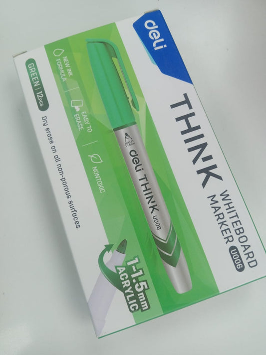 DELI THINK WHITE BOARD MARKER U006 GREEN