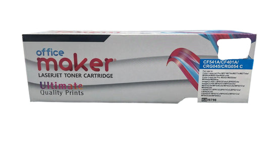 OFFICE MAKER LASER JET TONER CATRIDGE CYAN CF541A/CF401A/CRG045/CRG054C