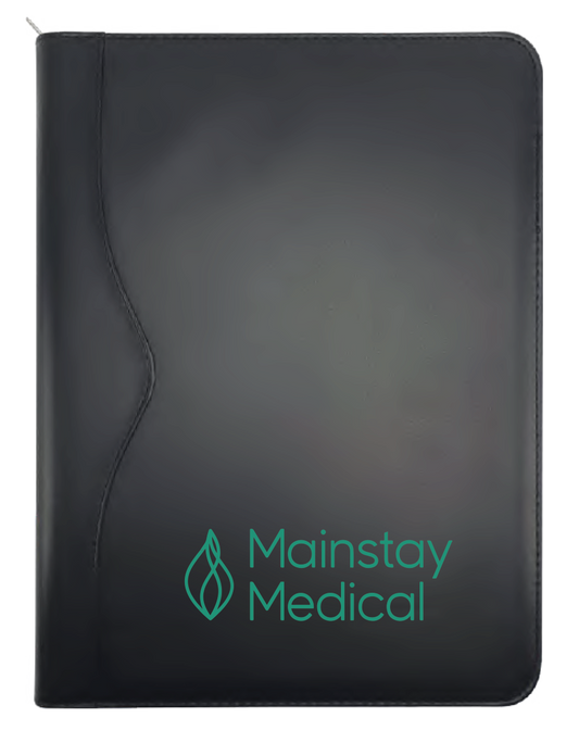 ZIPPERED CONFERENCE FOLDER MADE FROM LEATHER MATERIAL