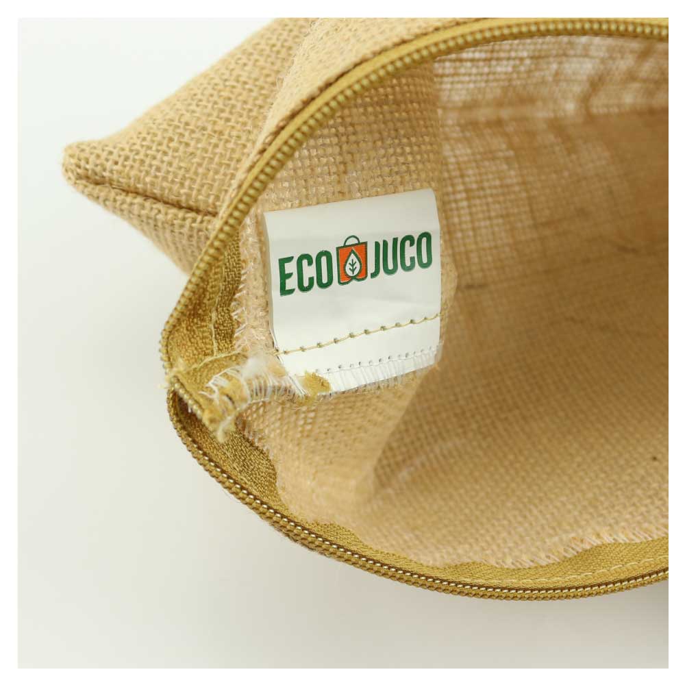 Natural Jute Zipper Pouch for Organizing Storage ( “Your Brand • Your Print • Your Style.” ) All printing available