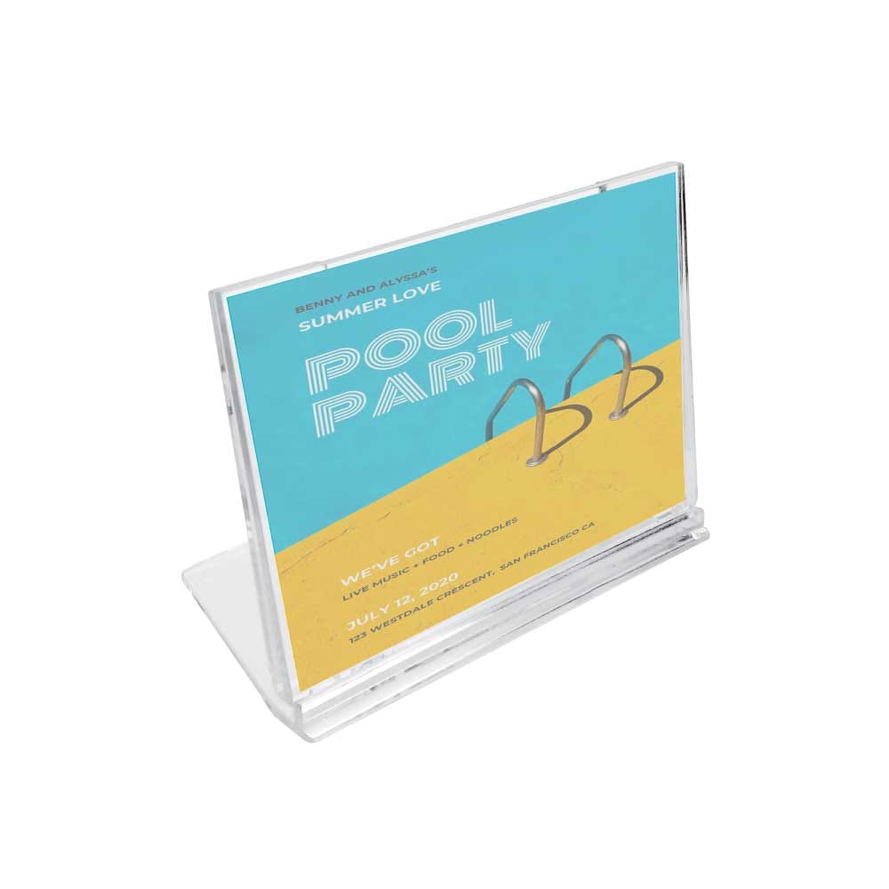 Acrylic Desk Sign Holders ( “Your Brand • Your Print • Your Style.” ) All printing available