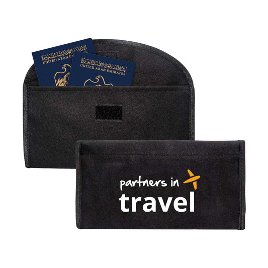 Travel Document Pouch ( “Your Brand • Your Print • Your Style.” ) All printing available