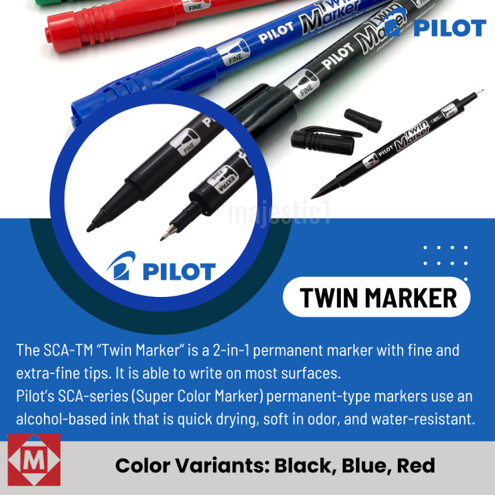 Pilot SCA-TM Twin Marker – Pack of 12 BLUE