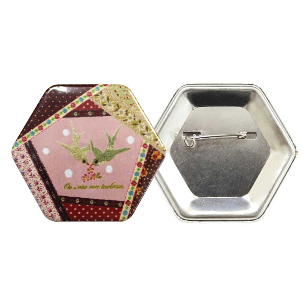 Hexagon Button Badges ( “Your Brand • Your Print • Your Style.” ) All printing available