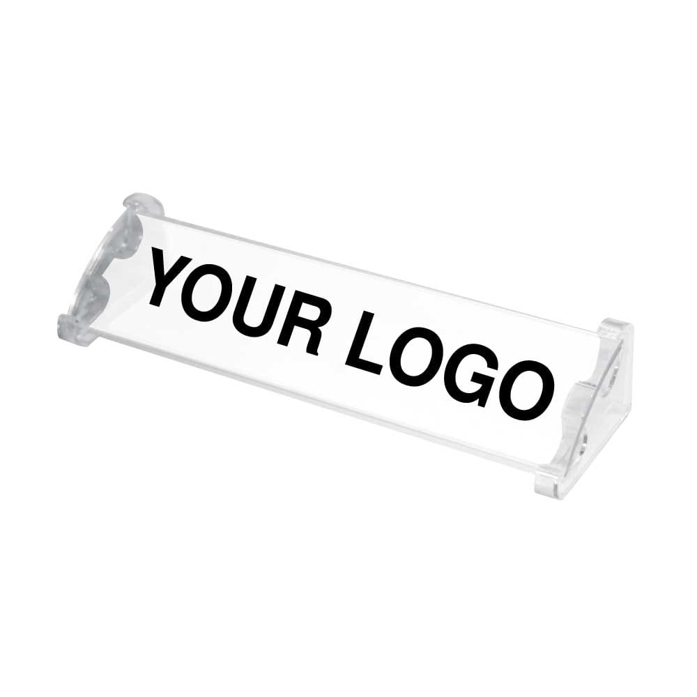 Acrylic Desk Sign Holders ( “Your Brand • Your Print • Your Style.” ) All printing available