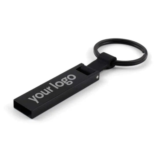 Black Metal USB with Key Holder ( “Your Brand • Your Print • Your Style.” ) All printing available