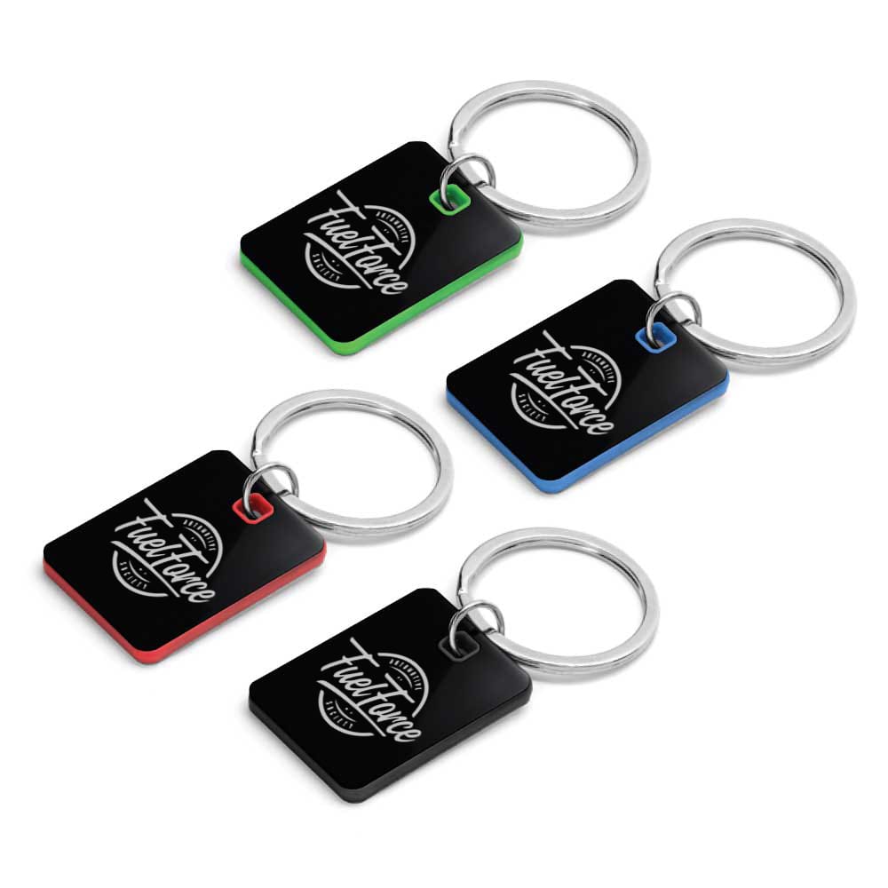 Metal Key Holders Black Gun Finish ( “Your Brand • Your Print • Your Style.” ) All printing available