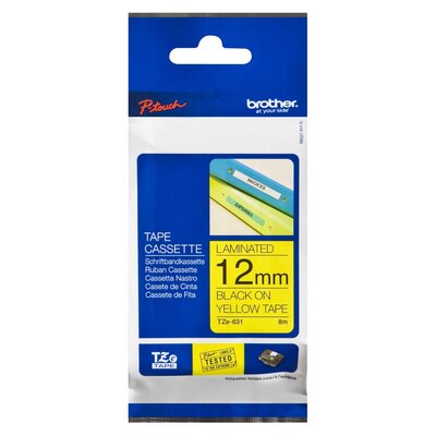 BROTHER TAPE CASETTE BLACK AND YELLOW