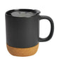 Ceramic Mugs with Lid and Cork Base 385 ml ( “Your Brand • Your Print • Your Style.” ) All printing available