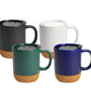 Ceramic Mugs with Lid and Cork Base 385 ml ( “Your Brand • Your Print • Your Style.” ) All printing available