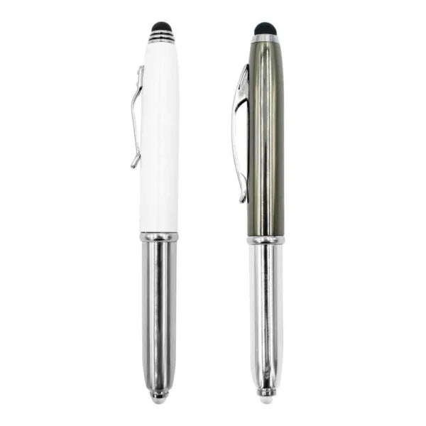 3 in 1 Metal Pens with Stylus and Light ( “Your Brand • Your Print • Your Style.” ) All printing available