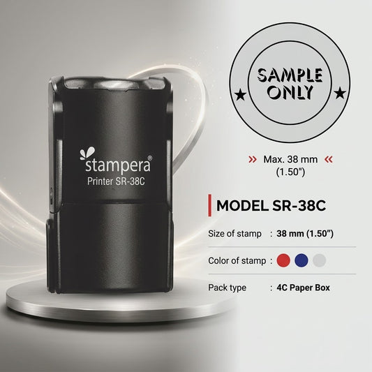 Custom Round Dater Stamp – Model SR-38C (38mm)