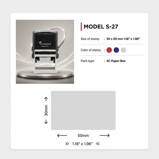 Stampera Model S-27 | Professional Self-Inking Stamp