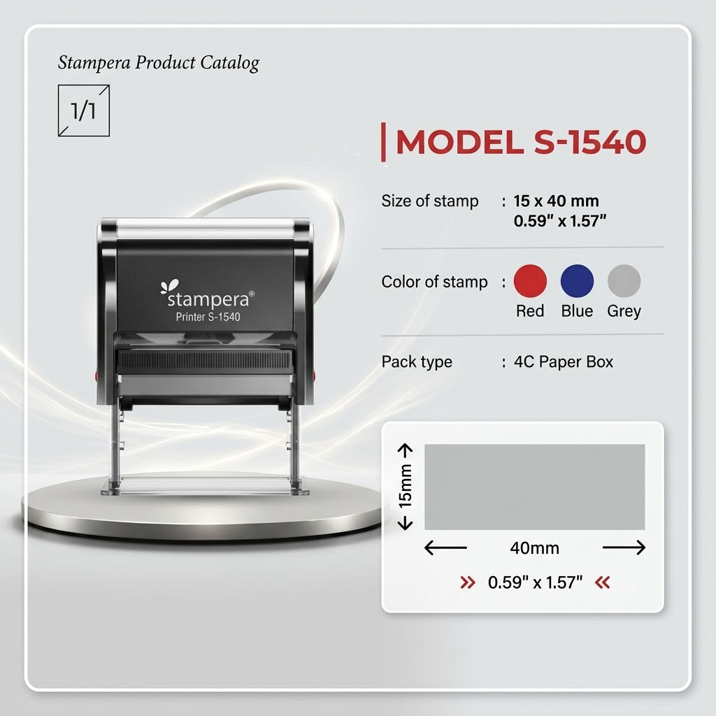 Model S-1540 Self-Inking Stamp