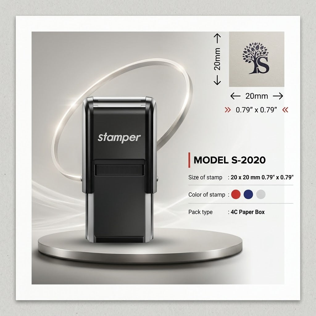 MODEL S-2020: Compact & Portable Pocket Stamp