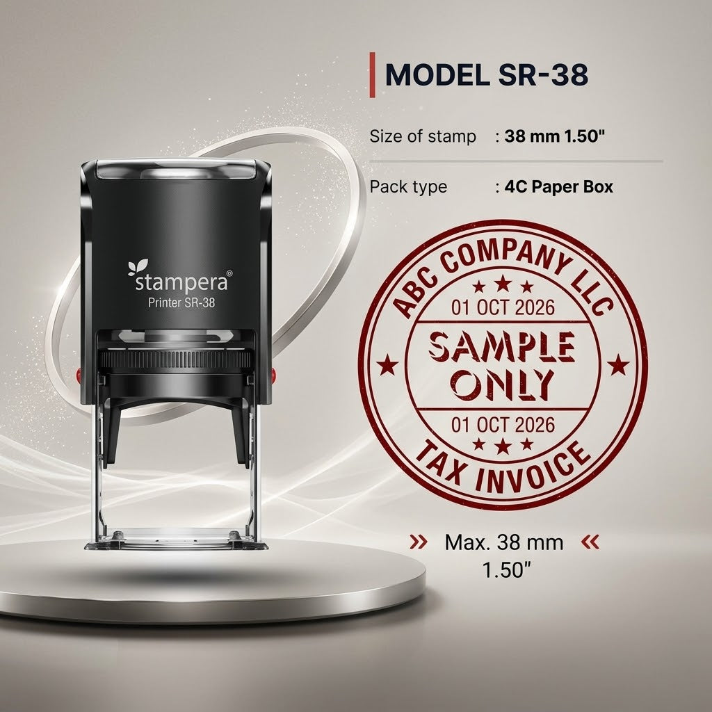 Stampera SR-38 Custom Self-Inking Round Stamp (38mm / 1.50")