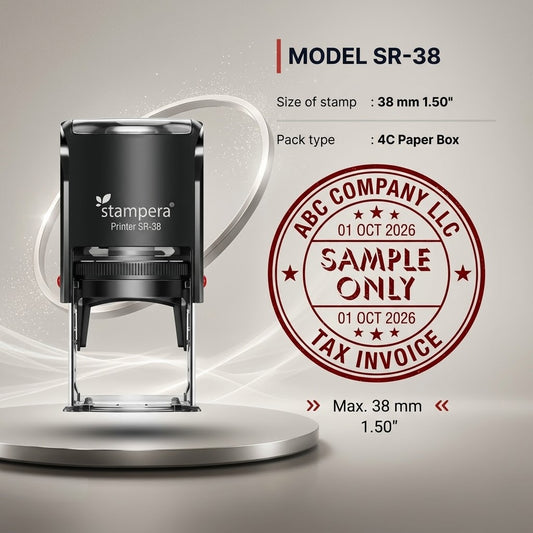 Stampera SR-38 Custom Self-Inking Round Stamp (38mm / 1.50")