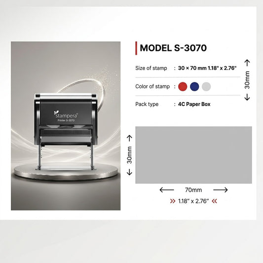 Stampera Model S-3070 | The Professional Heavy-Duty Dater Stamp