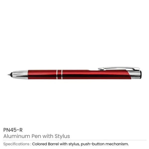 Aluminum Pens with Stylus ( “Your Brand • Your Print • Your Style.” ) All printing available