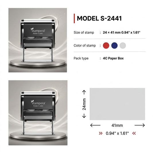 Stampera Model S-2441 | Crisp & Precise Self-Inking Stamp