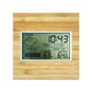 Multi-Function Bamboo Digital Clock with Weather Forecast, Calendar, Alarm, Temperature ( “Your Brand • Your Print • Your Style.” ) All printing available
